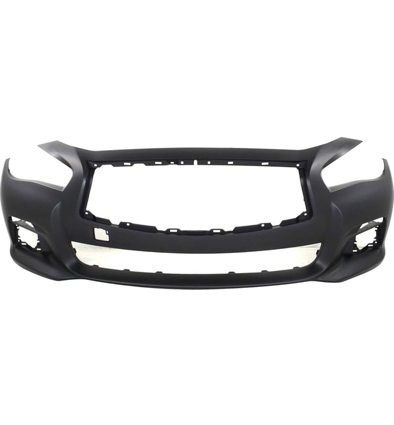 Front Bumper Cover Compatible with 2014-2017 Infiniti Q50 Primed (Hybrid 14-15)