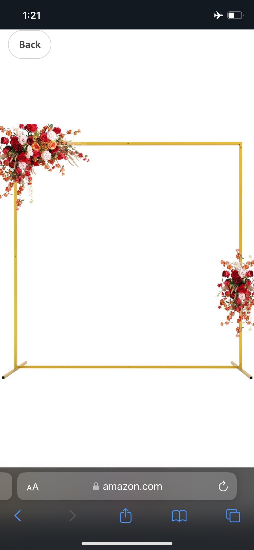 Gold Square Backdrop Stand 6.6 X 6.6Ft
