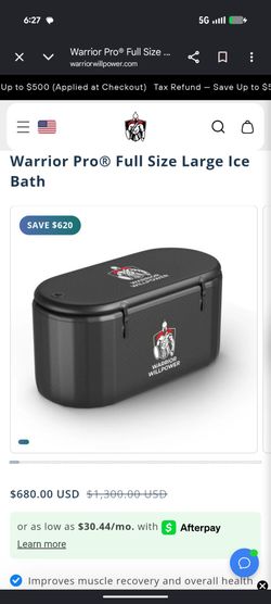 Warrior Willpower XL Ice Bath Tub – Heavy Duty Cold Plunge (Tub Only)
