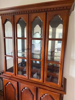 Lighted dining room hutch. $75.