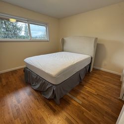 Upholstered Headboard and Frame Queen