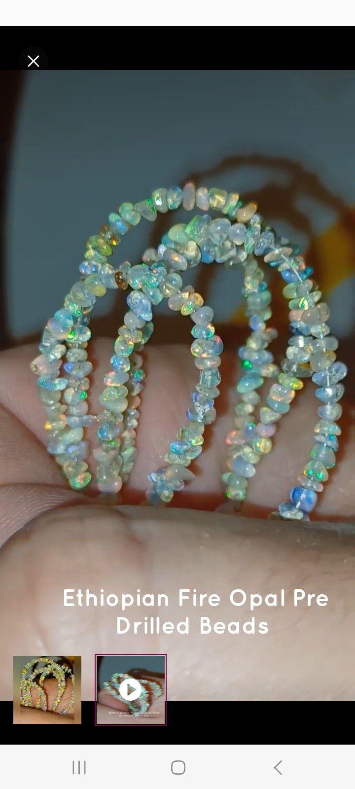 25pcs Ethiopian Fire Opal Genuine Pre drilled beads