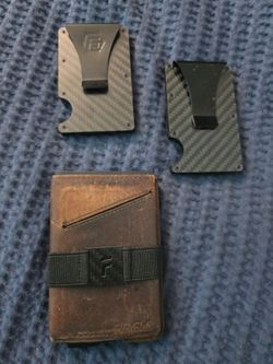 $15 each carbon fiber card wallet brown leather money band