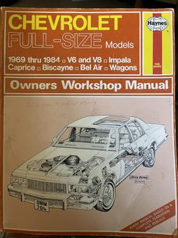 Chevy Manual Workbook Mechanic
