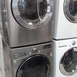 LG Stainless Steel  Washer And Electric Dryer Set For $745