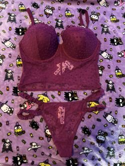 PINK bralette & panties