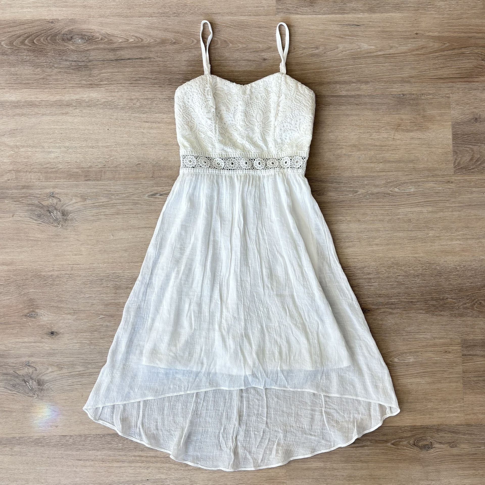 Cream Lace A-Line Dress