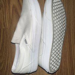Women’s Slip On White Vans Size 6.5