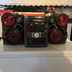 Retro 90s - 2000s Panasonic SA-AK320 5 CD Dual Cassette Radio Home Stereo System