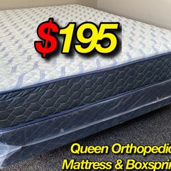 Queen Size Supreme Orthopedic Mattress And Boxspring 