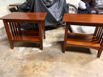 Pair of Vintage Ethan Allen "American Impressions" Solid Wood Side Tables