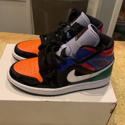 Jordan 1 Mid 7 Womens 5 1/2 Boys 