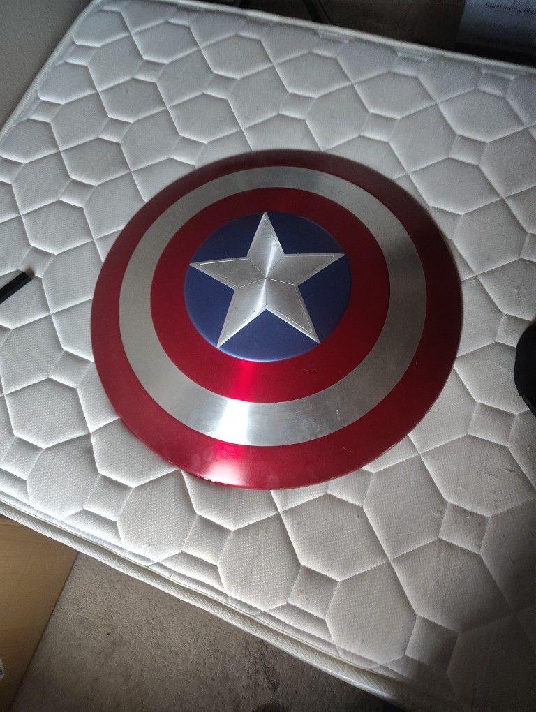 Captain America Shield Aluminum Sealed With Leather Straps