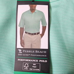 Mens Pebble Beach Luxe Performance Polo Shirt