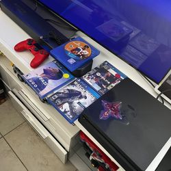 PS4 Slim 1tb Works Good 5 Games 