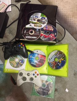 Xbox 360 with games