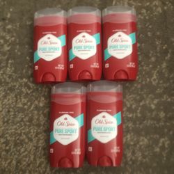 Lot of 5 old spice pure sport Deodorant