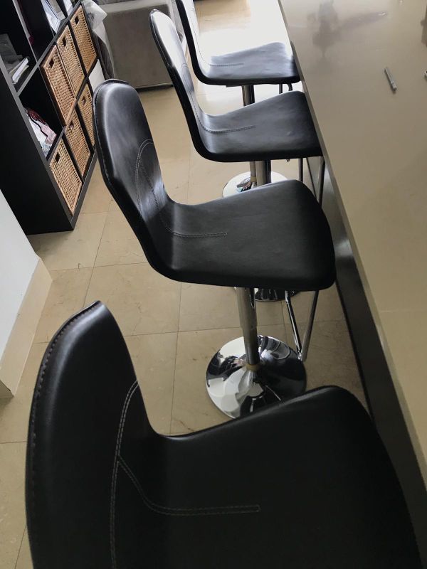 4 Black Leather Bar Stools For In North Bay Village Fl Offerup 4 Black Leather Bar Stools