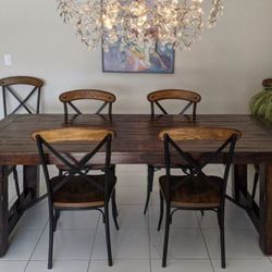Pottery Barn Dining Table Rustic Mahogany for Sale in Boca Raton