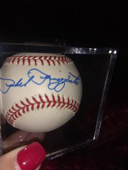 Authentic Phil Rizzuto baseball in case