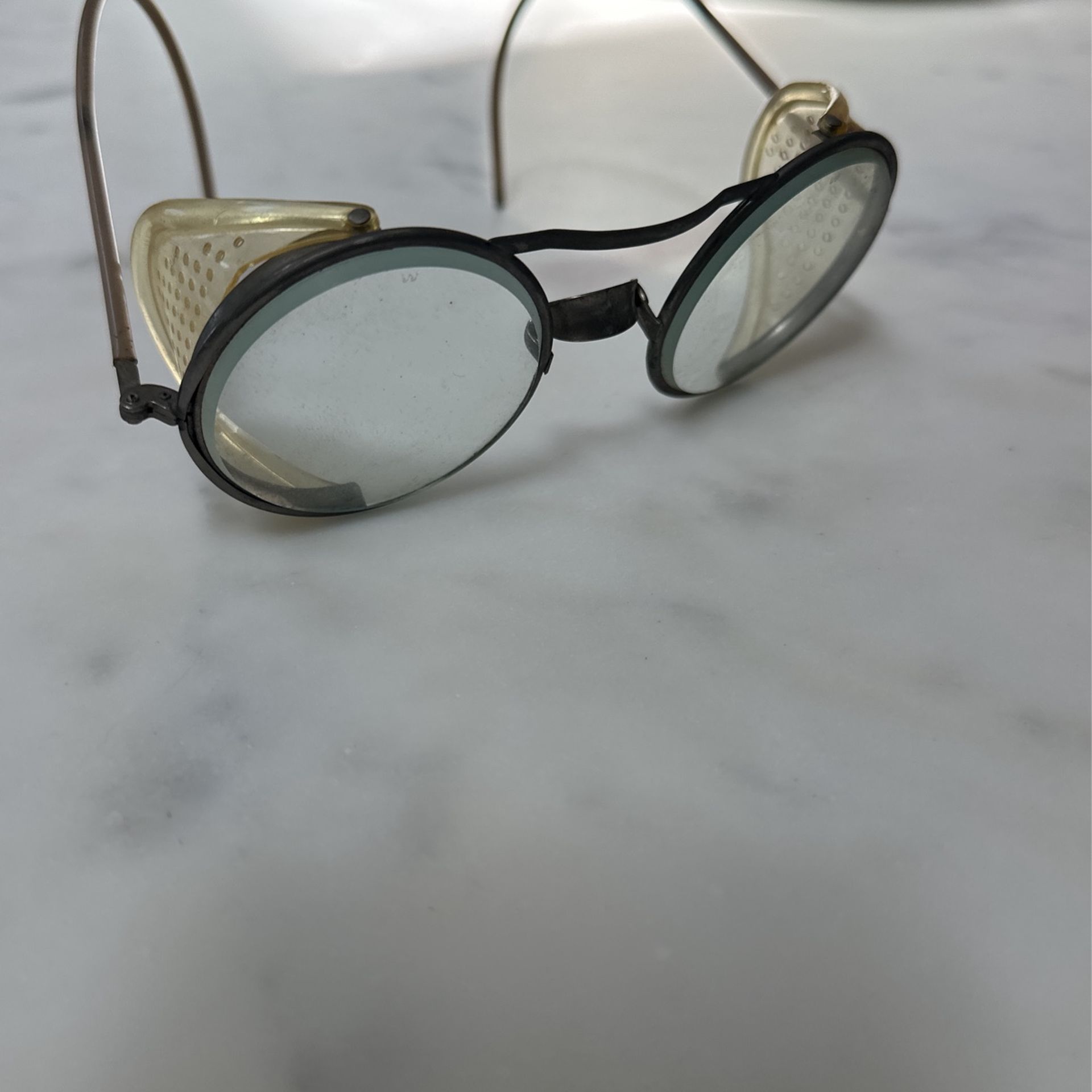 Antique Pewter Welding Glasses