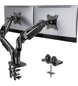 HUANUO FlowLift Dual Monitor Stand Mount 13-32” VESA Adjustable Black