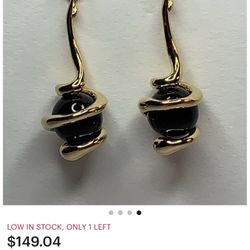 Black Onyx Charles Jourdan Earrings 
