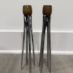 Candle holders by Nambe