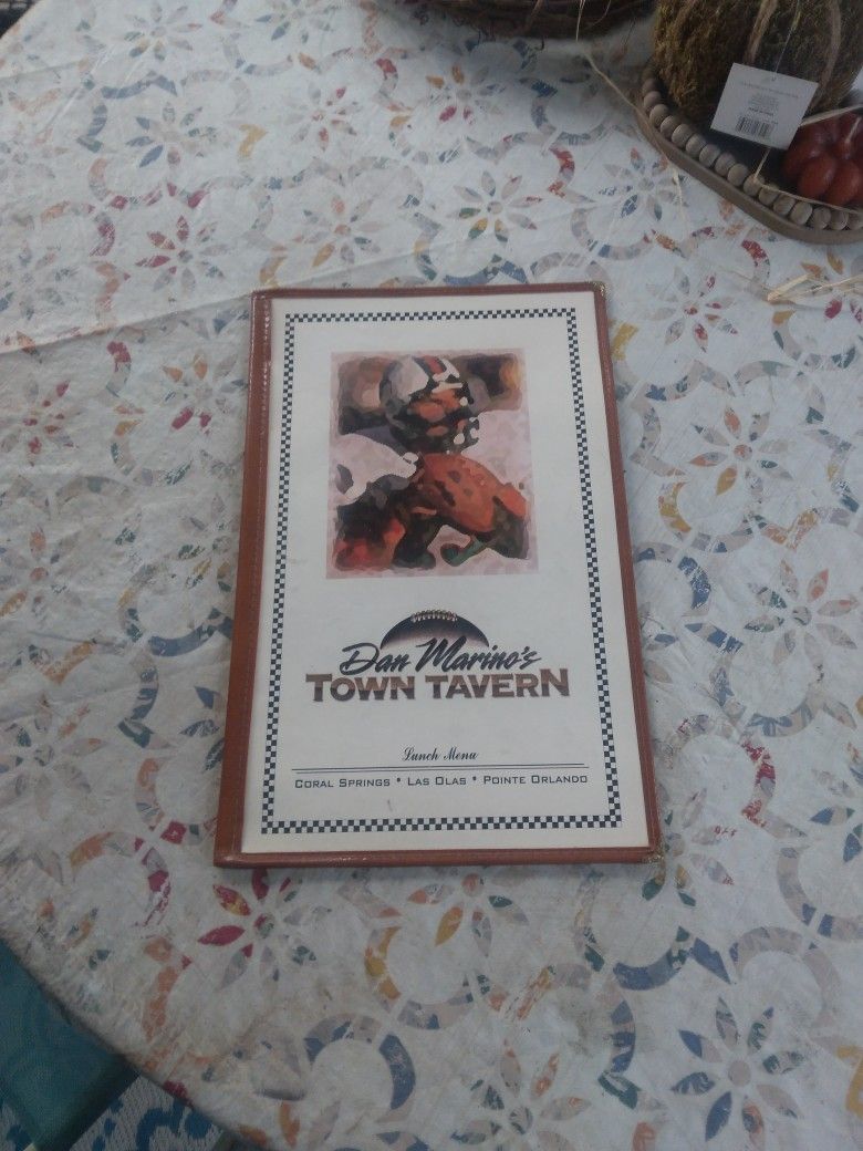 Dan Marino Town Tavern Lunch Menu