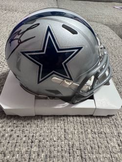 BRANDON COOKS SIGNED Autograph DALLAS COWBOYS Mini Helmet- JSA Coa