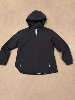 Black windbreaker jacket