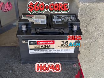 AGM Car Battery Group Size 48/H6