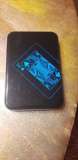 Cards - fancy blue and black with case