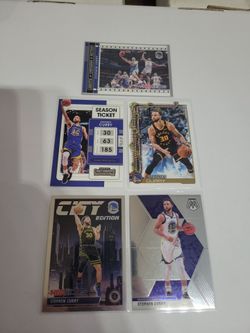 Stephen Curry NBA Trading Cards Lot of 5