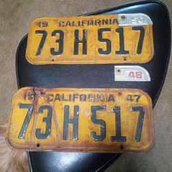 CA 1947 PLATES
