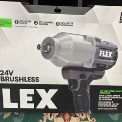 Flex 24V. 1/2 High Torque Impact Wrench Kit 