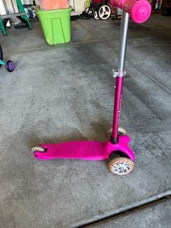 Toddler bike with training wheels and scooter