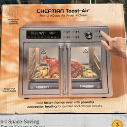 Chefman Toast-Air French Door Air Fryer + Oven Brand New In Box