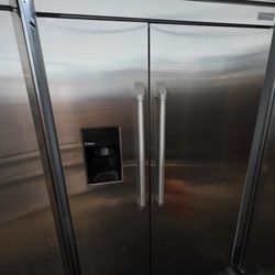 48" GE MONOGRAM BUILT IN STAINLESS STEEL REFRIGERATOR 
