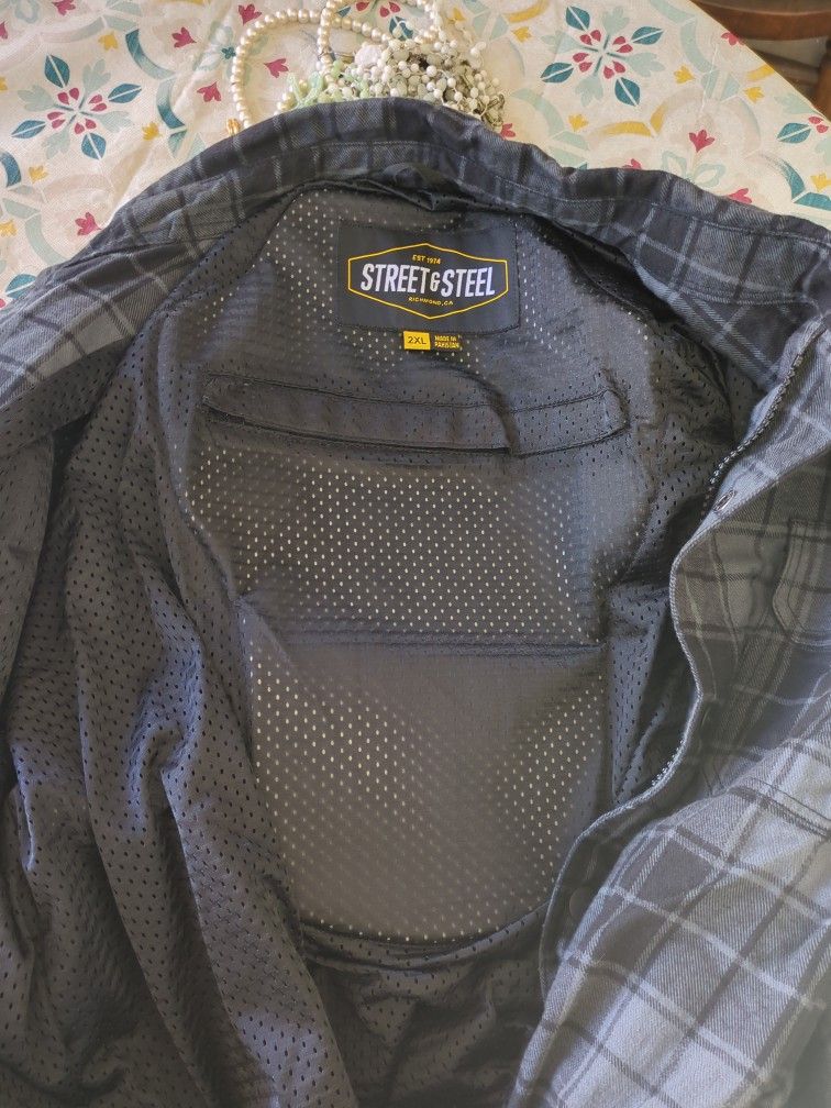 Street And Steel Plaid Motorcycle Shirt