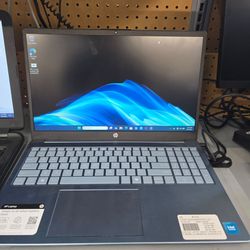 Blue HP Laptop with Windows 11