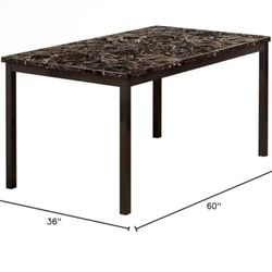 Faux Marble Top Dining Table