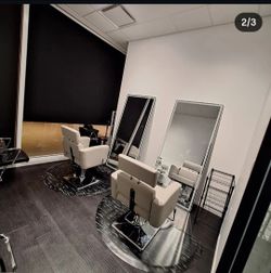 Salon Chairs and Salon Mirror