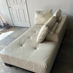 Chaise Lounge, Real Leather High- Free Delivery 