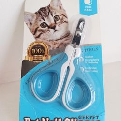 GEEPET Cat Nail Clippers Trimmer Safe, Sharp Angled Blade - Non-Slip Handle - Cat Dog Nail Clippers Scissors - for Small Dogs, Cats, Birds, Rabbits