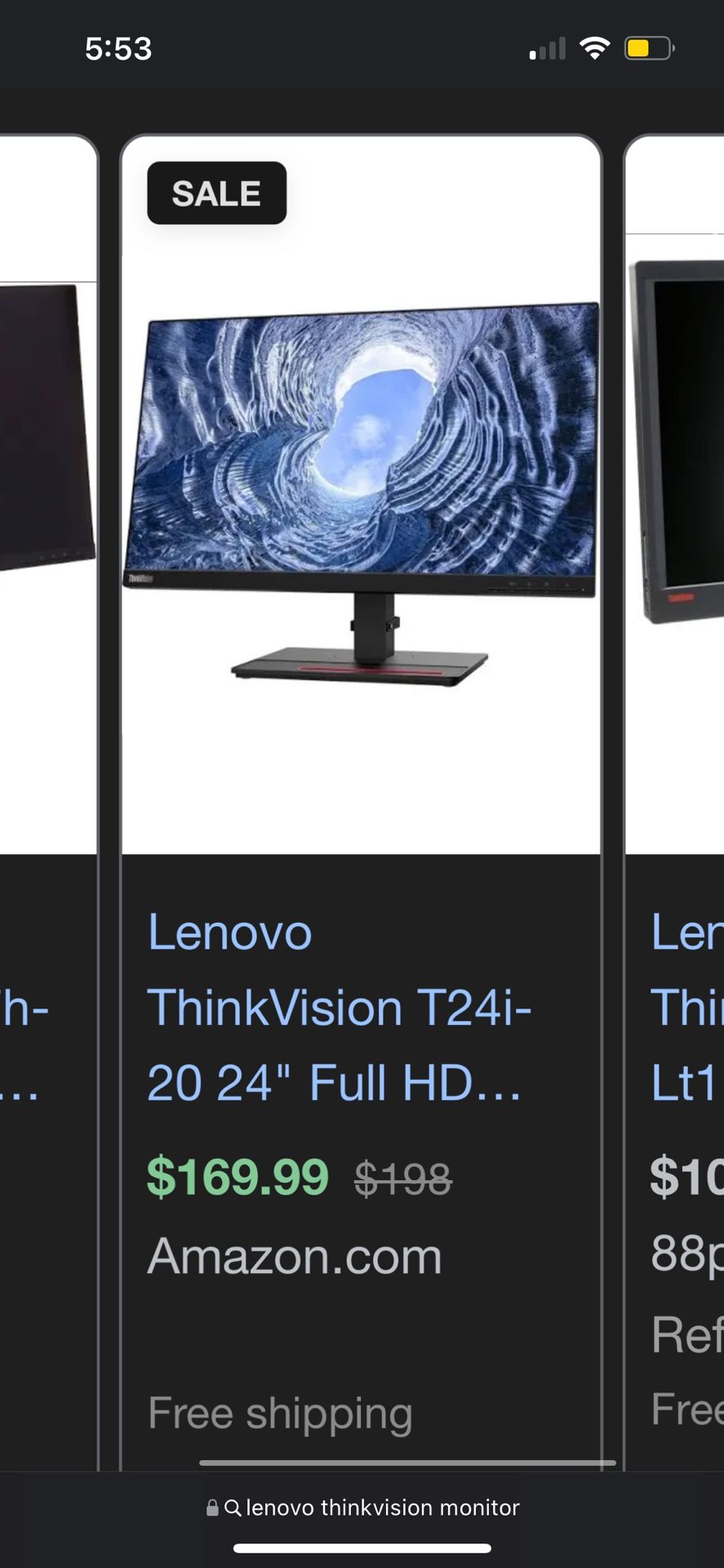 Lenovo Thinkvision Monitor