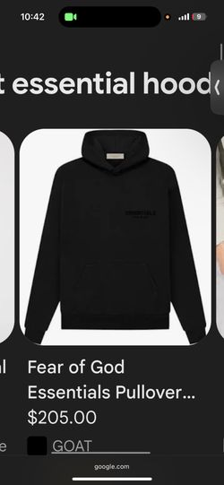 black essential hoodie