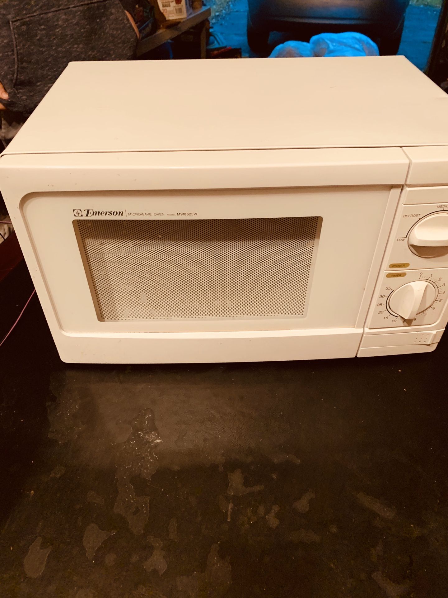 White Emerson Microwave