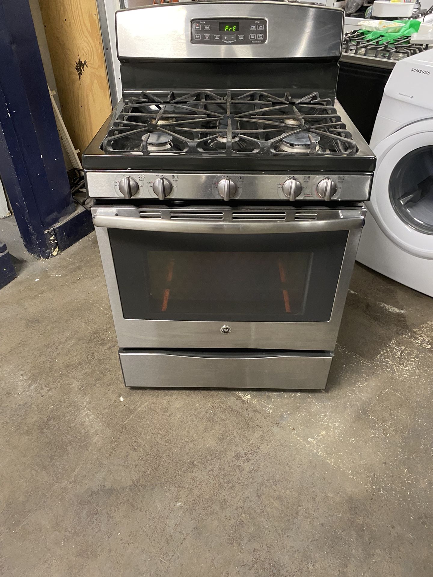 GE Stainless Steel 5 Burners Gas Stove 