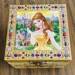 RARE Beauty & The Beast Belle Musical Jewellery Box Disney Parks Exclusive
